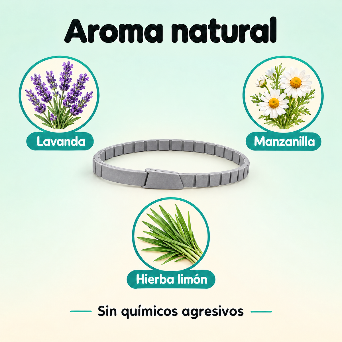 Aroma natural: lavanda, manzanilla y hierba limón